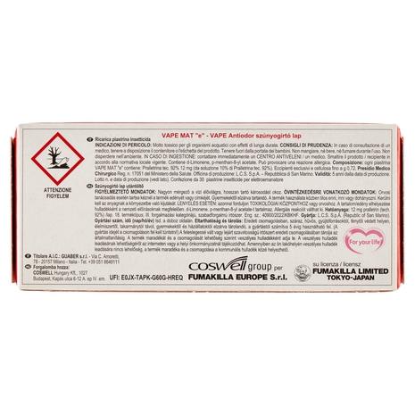 VAPE Piastrine Antiodore 30 pz